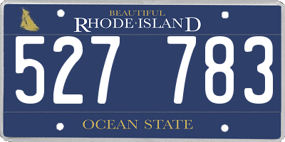 RI license plate 527783