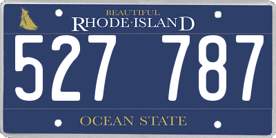 RI license plate 527787