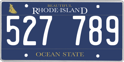 RI license plate 527789