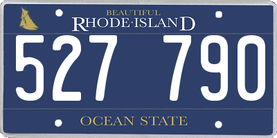 RI license plate 527790