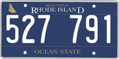 RI license plate 527791