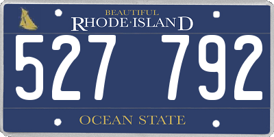 RI license plate 527792