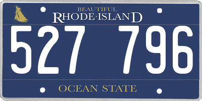 RI license plate 527796