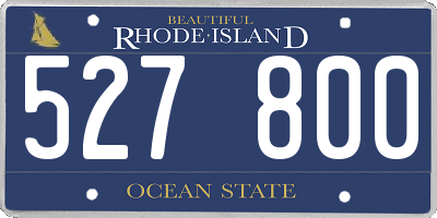 RI license plate 527800