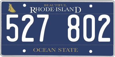 RI license plate 527802