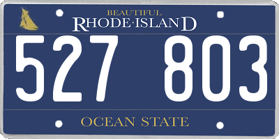 RI license plate 527803