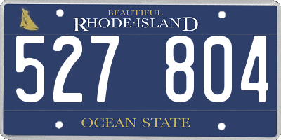 RI license plate 527804