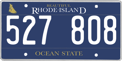 RI license plate 527808