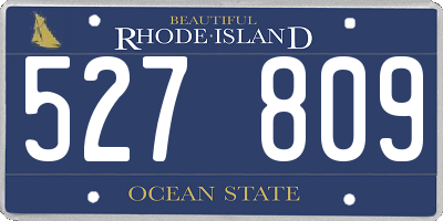 RI license plate 527809