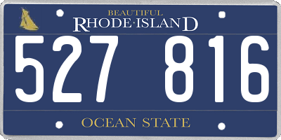 RI license plate 527816