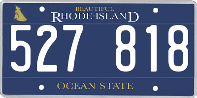 RI license plate 527818