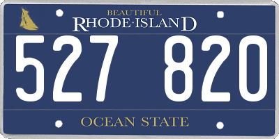 RI license plate 527820