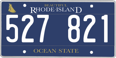 RI license plate 527821