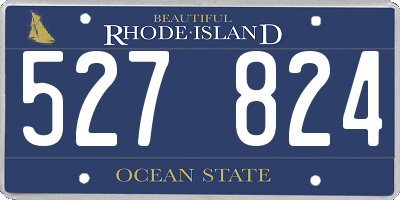RI license plate 527824