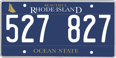 RI license plate 527827