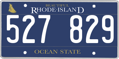 RI license plate 527829