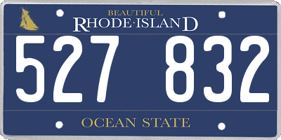 RI license plate 527832