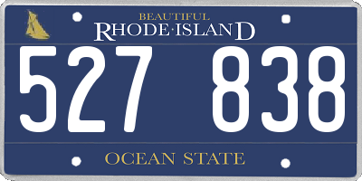 RI license plate 527838
