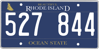 RI license plate 527844