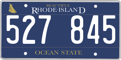 RI license plate 527845