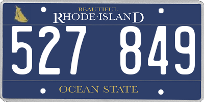 RI license plate 527849