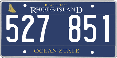 RI license plate 527851