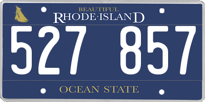 RI license plate 527857