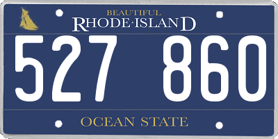 RI license plate 527860