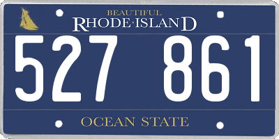 RI license plate 527861