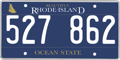 RI license plate 527862