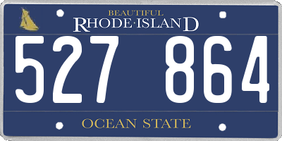 RI license plate 527864