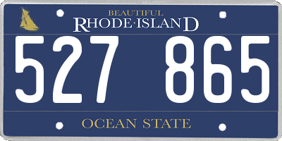 RI license plate 527865