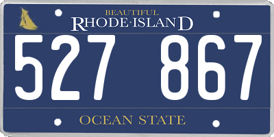 RI license plate 527867