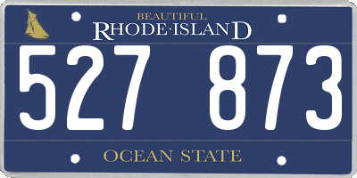 RI license plate 527873