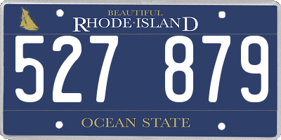 RI license plate 527879
