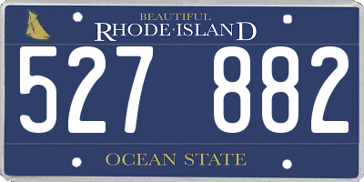 RI license plate 527882