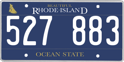 RI license plate 527883