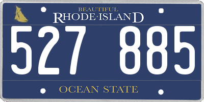 RI license plate 527885