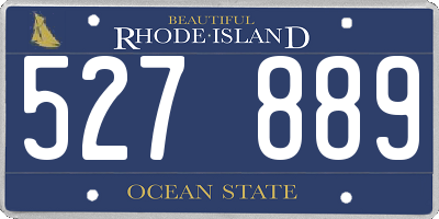 RI license plate 527889