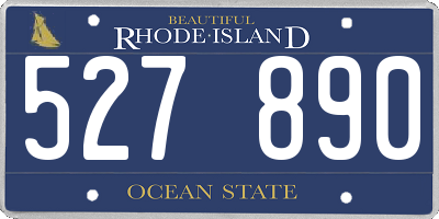 RI license plate 527890