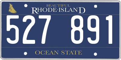 RI license plate 527891