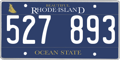 RI license plate 527893