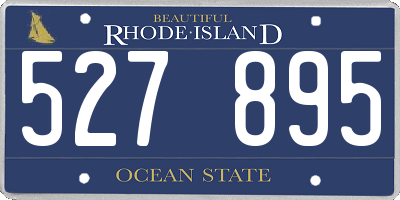 RI license plate 527895