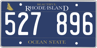 RI license plate 527896