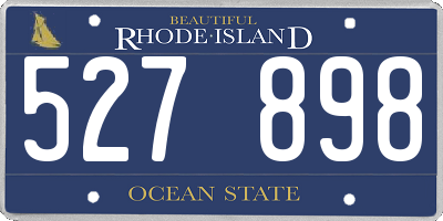 RI license plate 527898