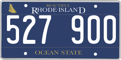 RI license plate 527900