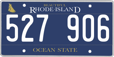 RI license plate 527906