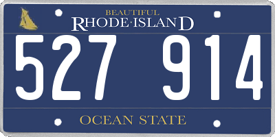 RI license plate 527914
