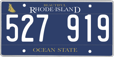 RI license plate 527919