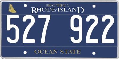 RI license plate 527922